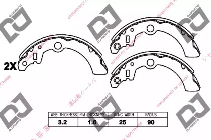 Комлект тормозных накладок DJ PARTS BS1403